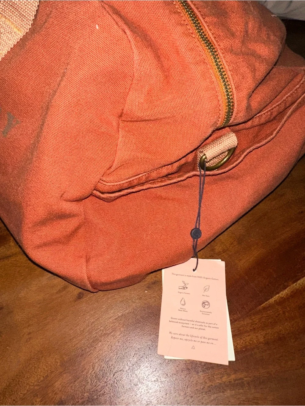 RARE FIND Spell Rust-Orange Canvas Duffel Bag with Scarf Accent BNWT